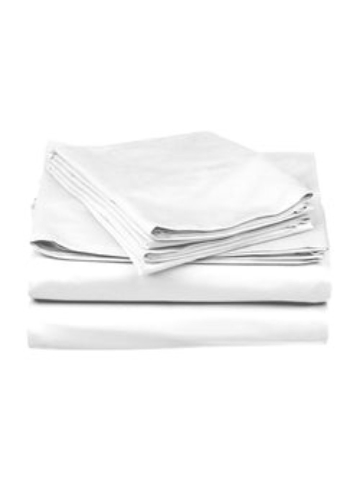 Stoa Paris Snow White Polyester 300 TC Double Bedsheet with 2 Pillow Covers