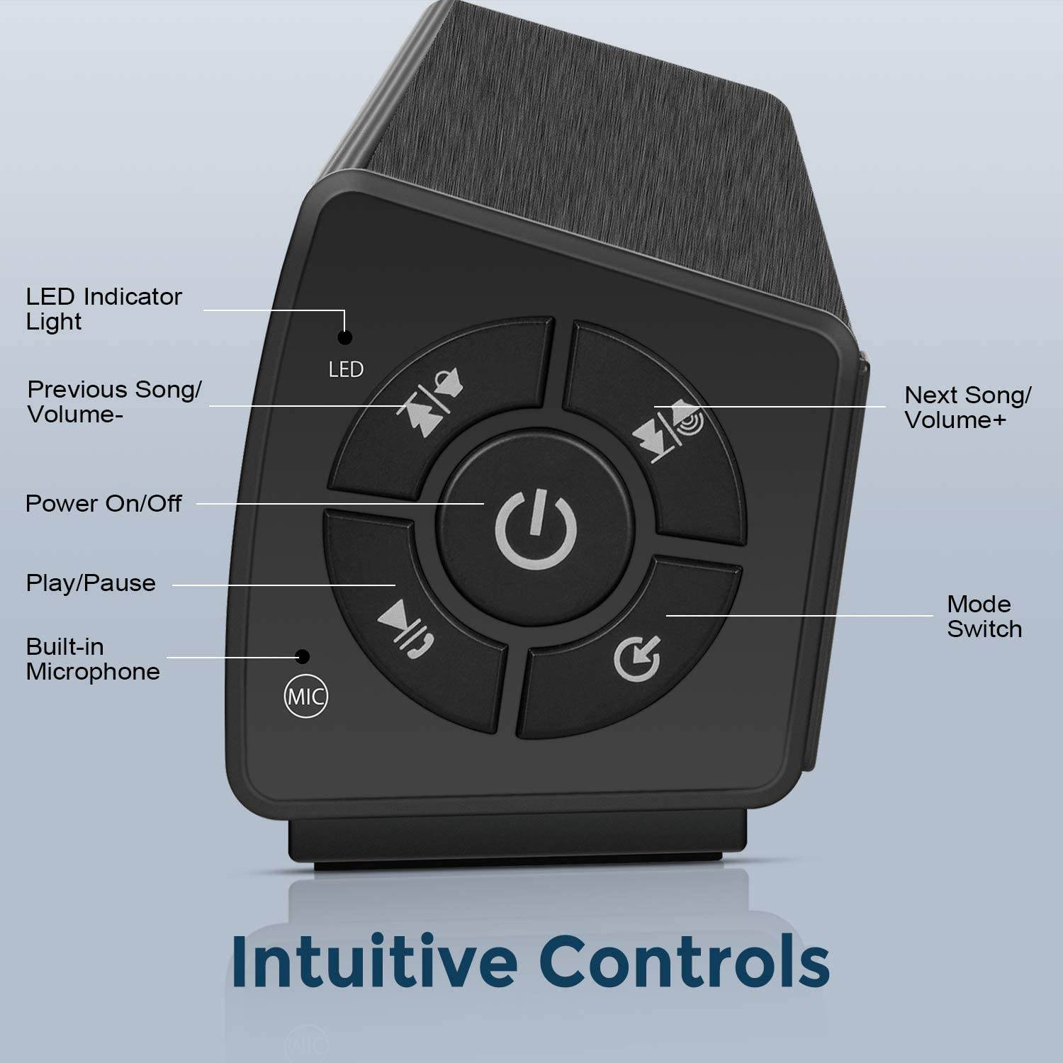 Madeng Computer Bluetooth Sound Bar Desktop Subwoofer Speakers Wireless Portable Mini Soundbar with Remote Control for PC