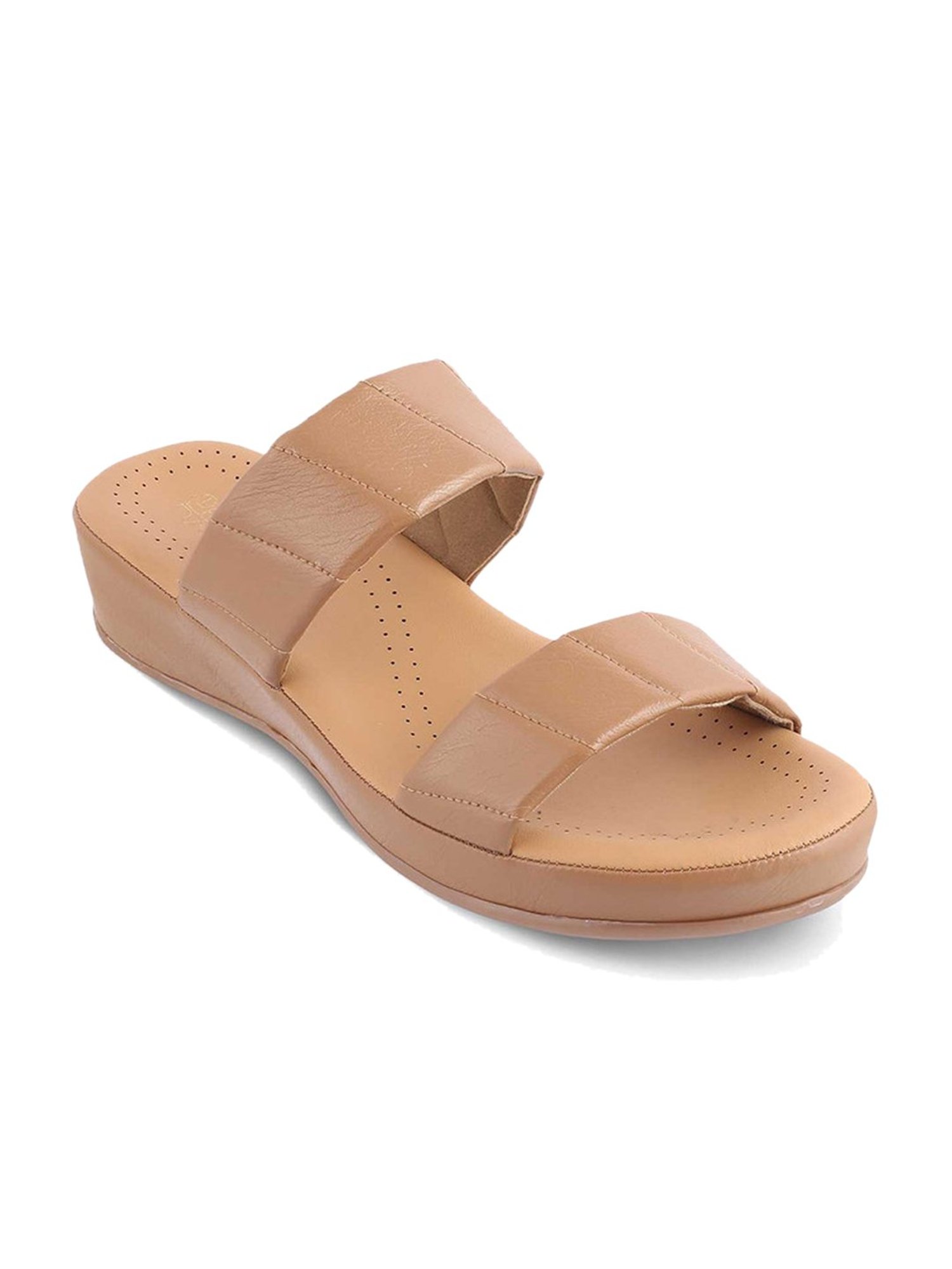 Tresmode Women's Camel Casual Wedges