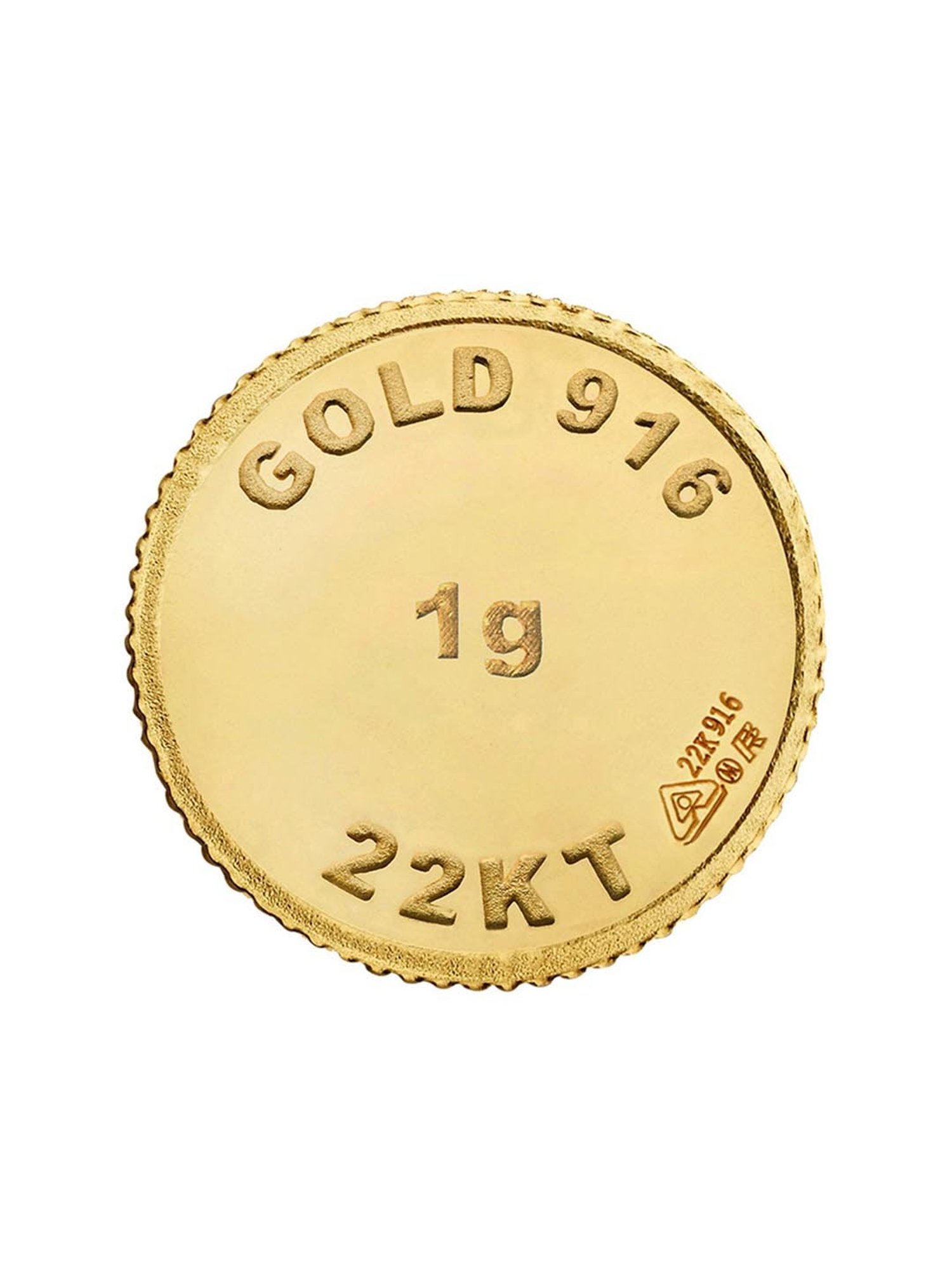 Bangalore Refinery Goddess Lakshmi 22k (916) 1gm Gold Coin