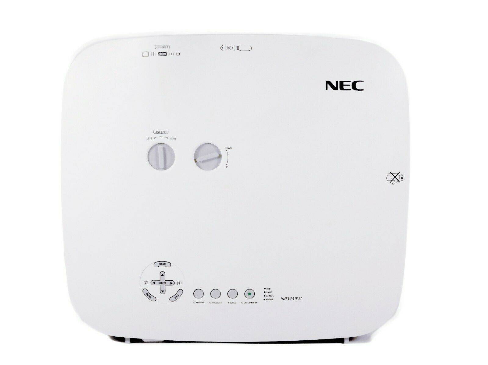 NEC NP3250W 3LCD Projector 4000 ANSI Lumens 1280 x 800 HD HDMI-adapter Home Theater Professional Streaming with Accessories bundle