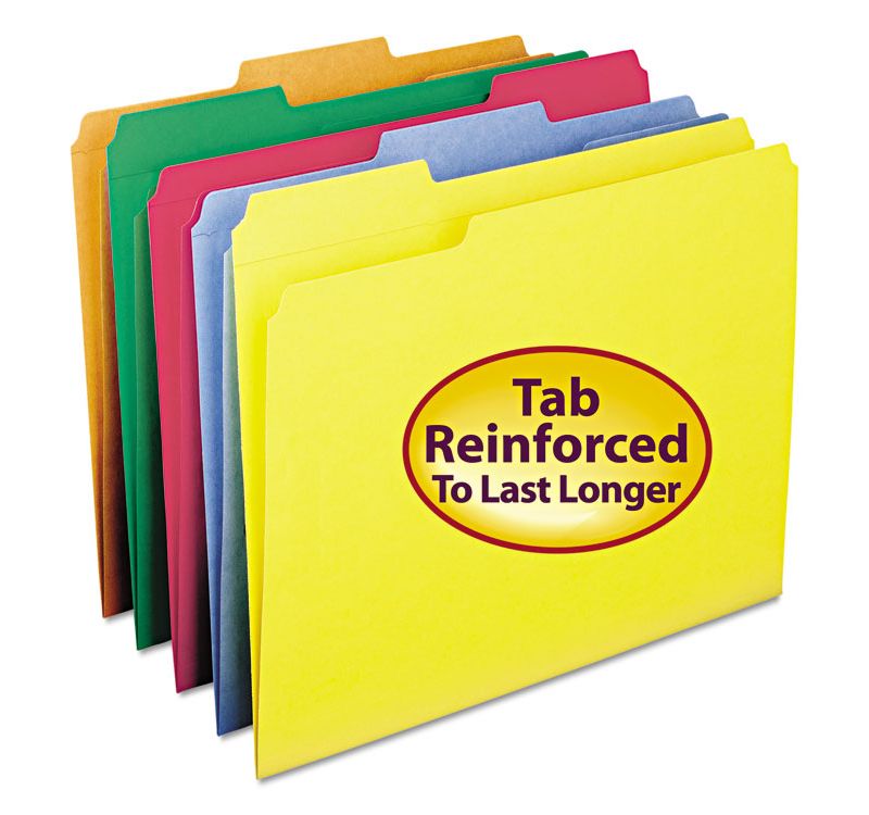 Smead Reinforced End Tab Fastener Folder Two Fasteners Letter Manila 50/BX 34105