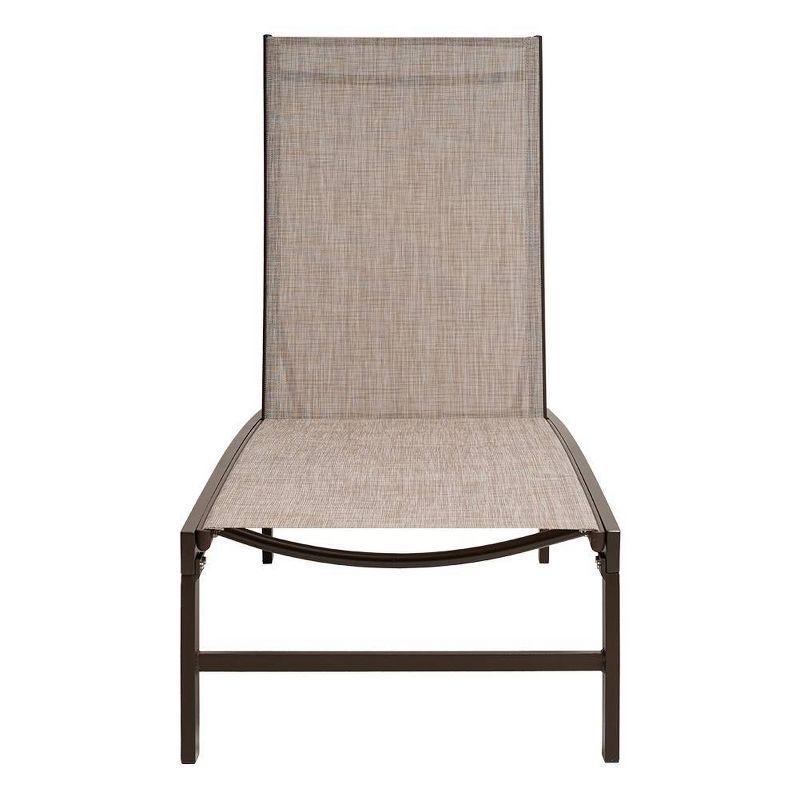 3pc Outdoor Adjustable Chaise Lounge Chairs & Table - Beige - Crestlive Products