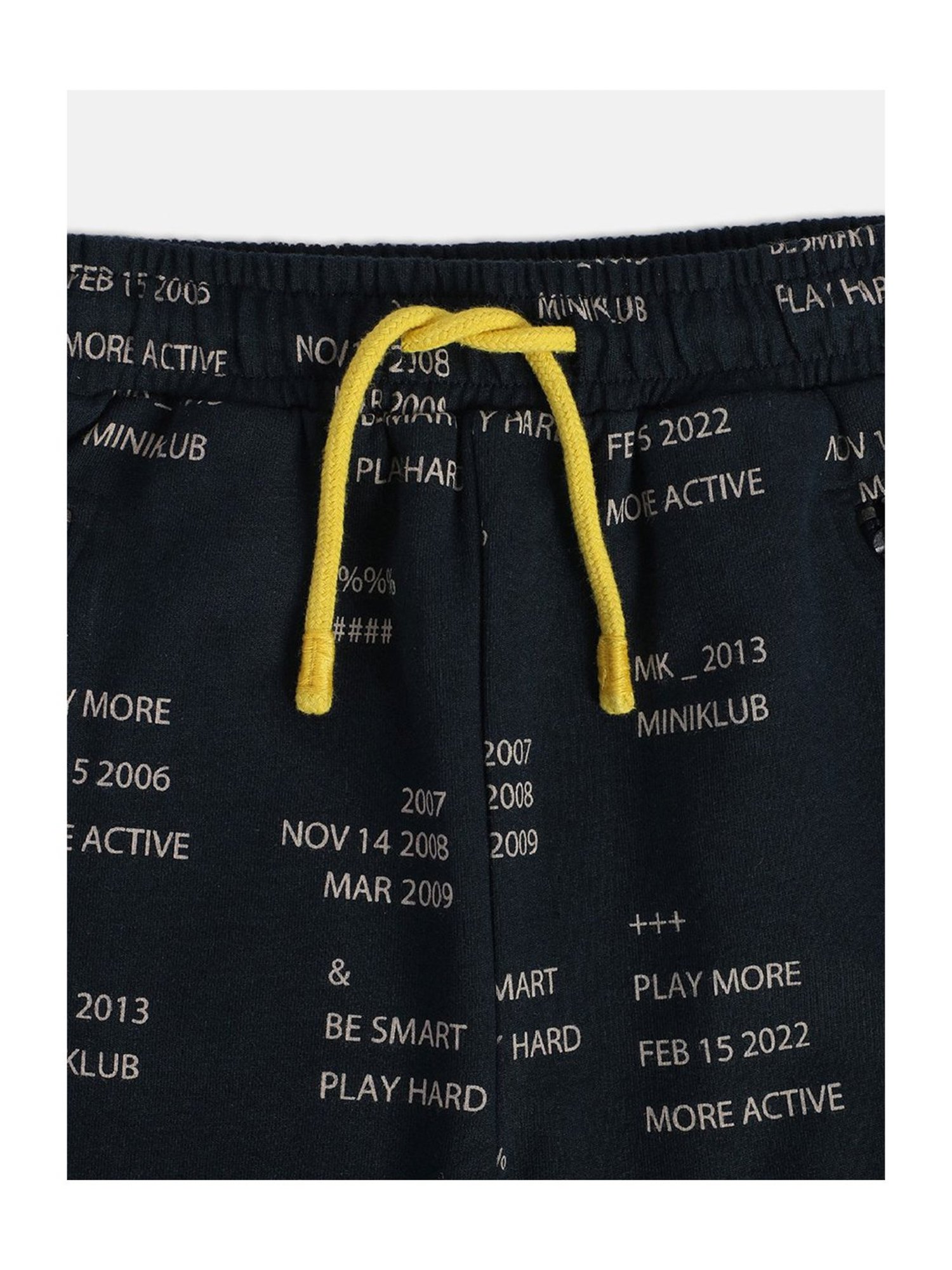 MINIKLUB Boys Black Printed Joggers