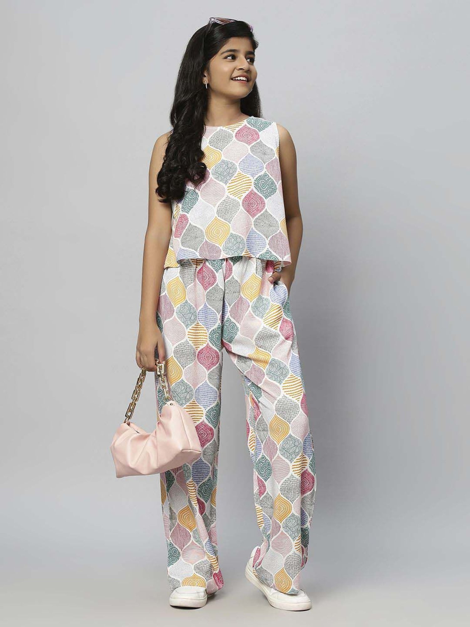 TeenTrums Kids Multicolor Printed Top Set