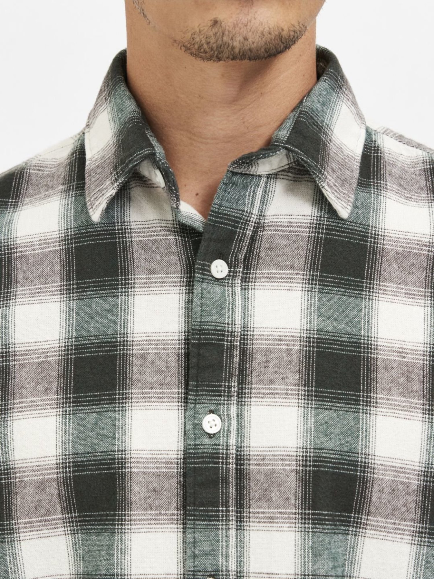 SELECTED HOMME Forest Night Cotton Regular Fit Checks Shirt