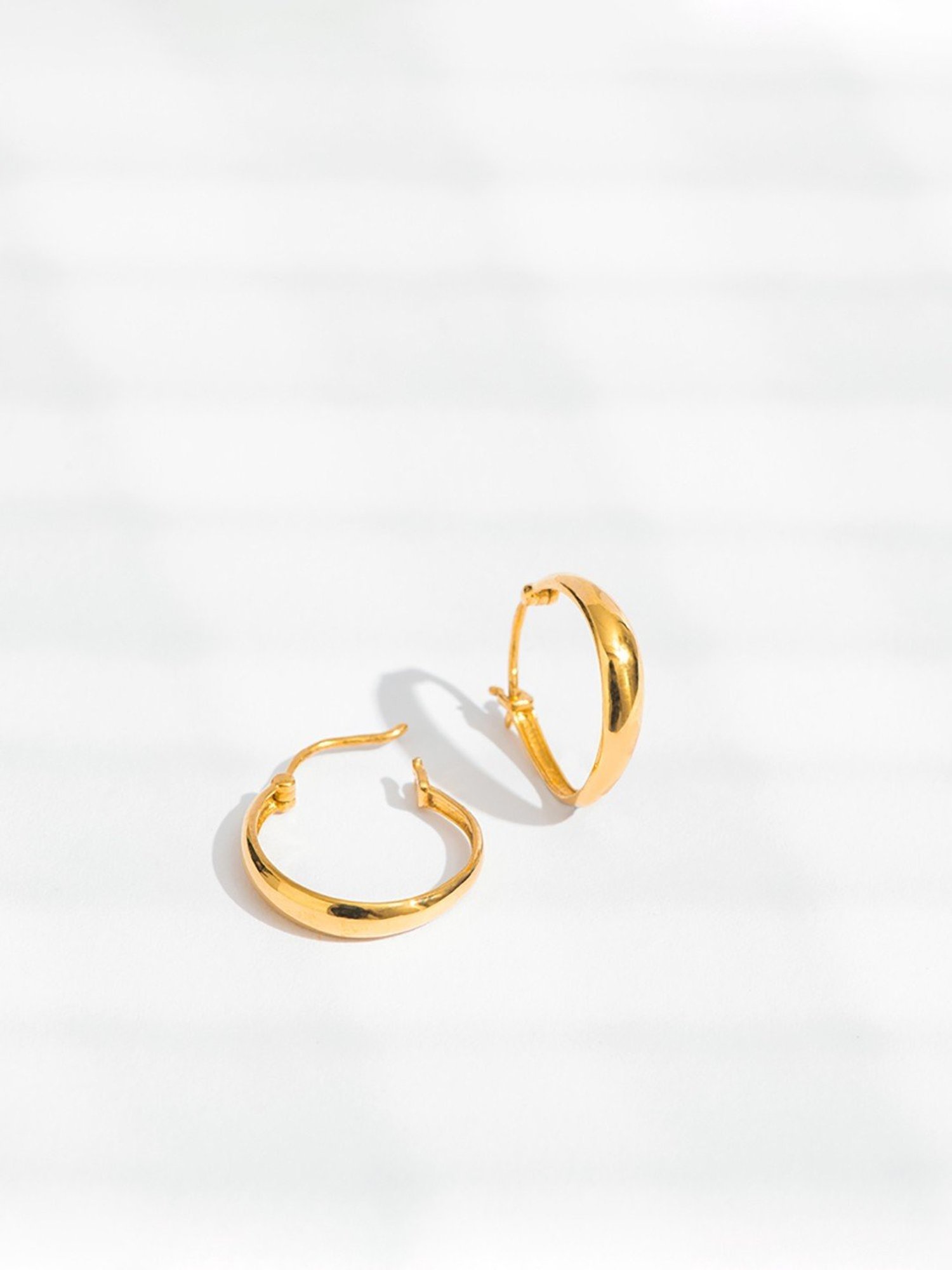 P.N.Gadgil Jewellers 22k Yellow Gold Linear Elegance Gold Stud Earrings