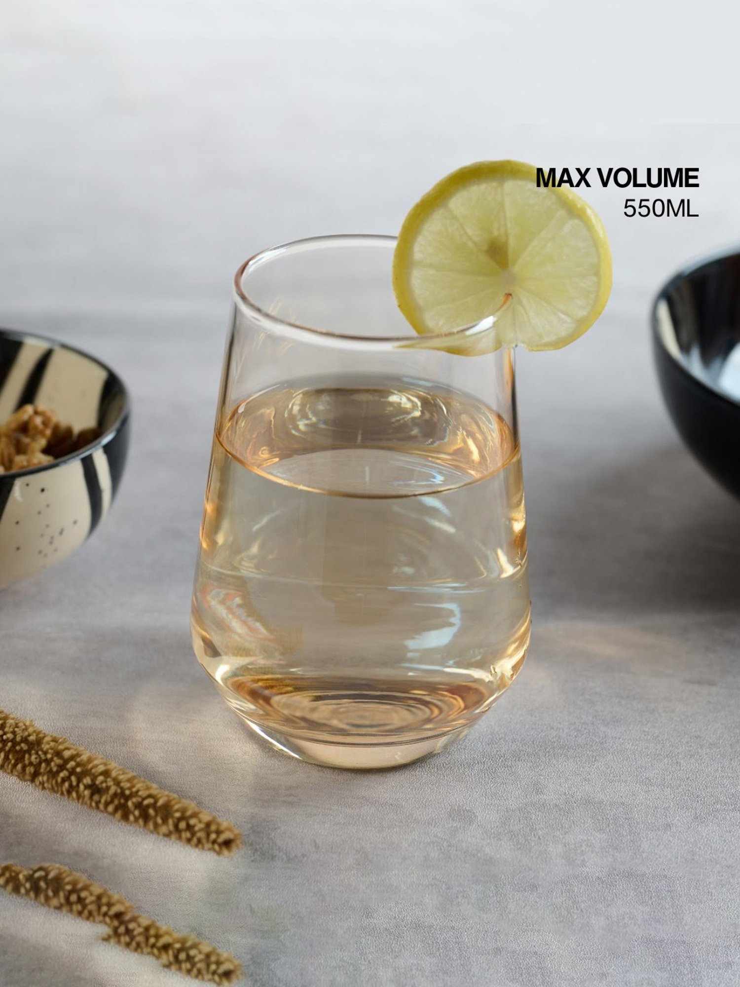 BlackCarrot Water Glass Set of 6