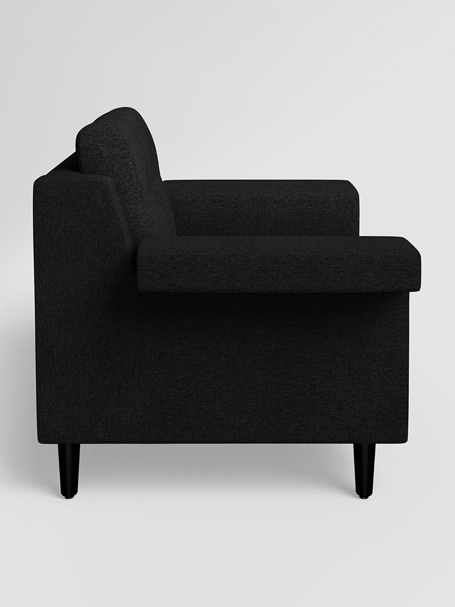 Godrej Interio Flight Dark Grey Pinewood 1 Seater Sofa