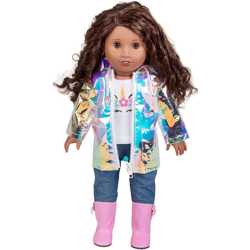 Dress Along Dolly Rainbow Unicorn Outfit for American Girl Doll