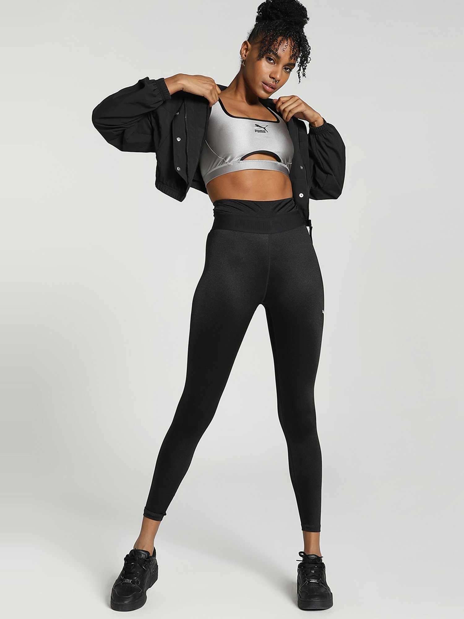 KENDALL + KYLIE White Printed Sports Tights