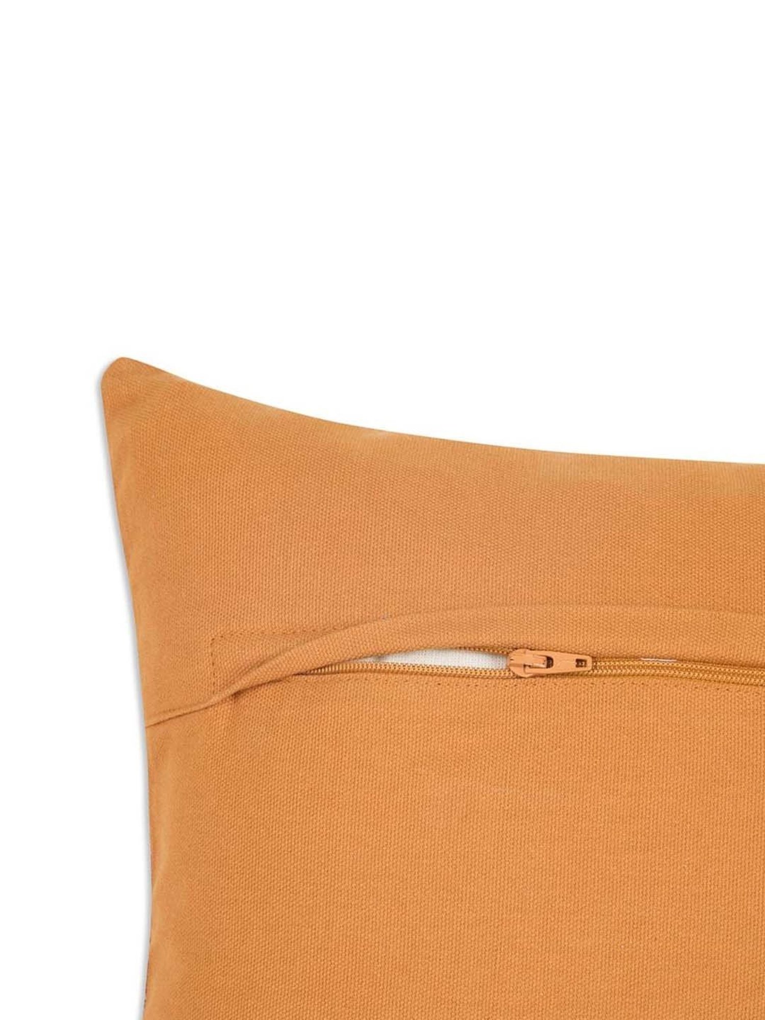 Fabindia Home Red Cotton Printed Fergana Cushion Cover