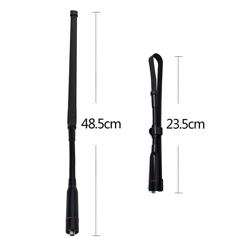 Gooseneck CS Tactical Antenna SMA Female Foldable VHF UHF 144/430Mhz Antenna for Kenwood TYT Retevis BAOFENG UV-82 UV-B5 GT-3 BF-F8HP UV-5RA UV-5RE UV-5R