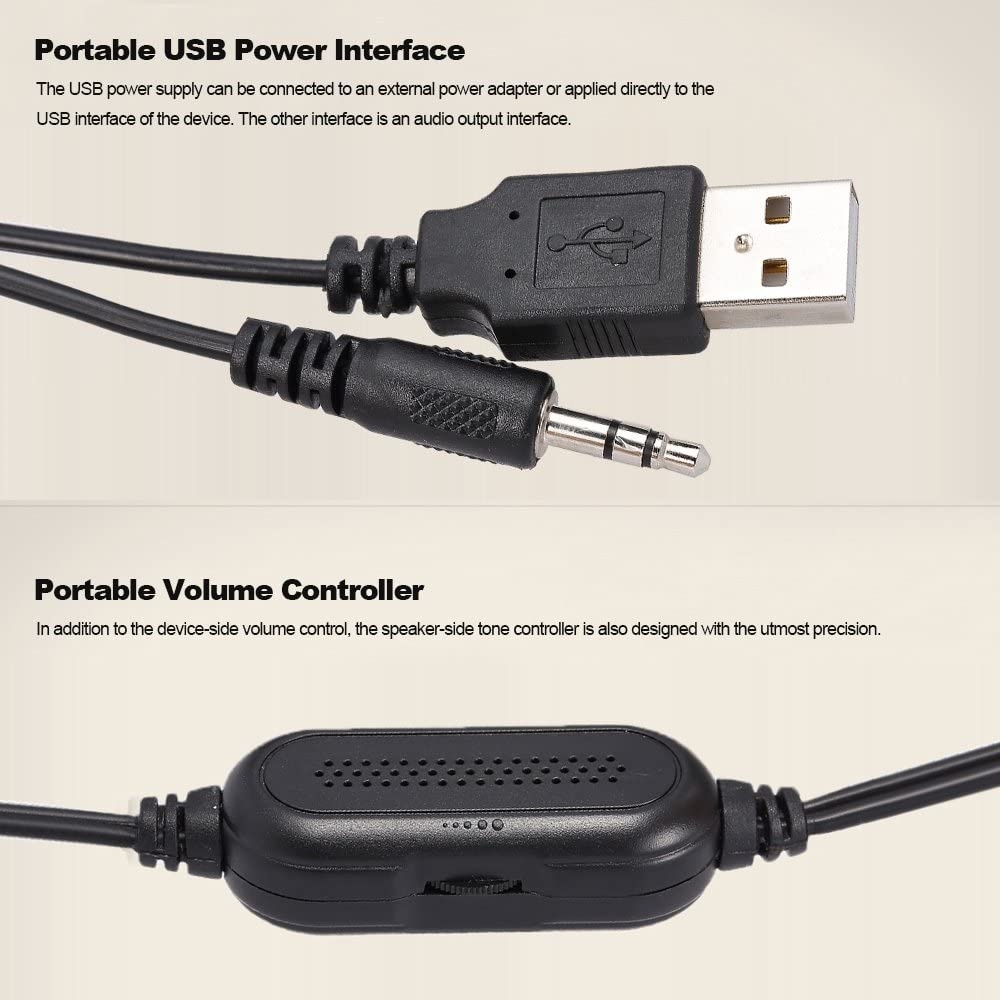 Docooler USB Wired Speaker LED Computer Speaker Bass Stereo Music Player Subwoofer Sound Box for Desktop Laptop Notebook Tablet PC Smart Phone