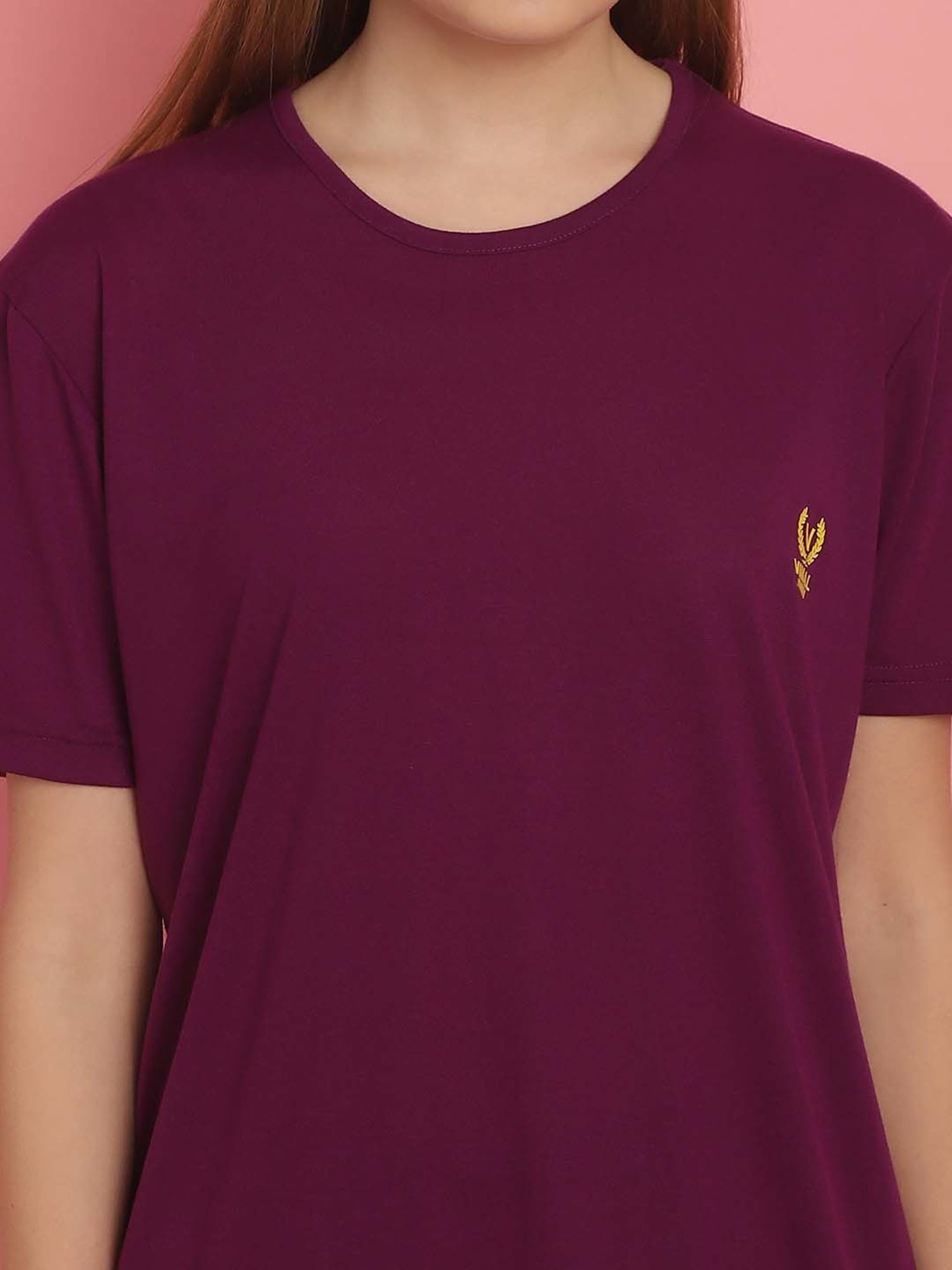 Vimal Jonney Purple Cotton Sports T-Shirt