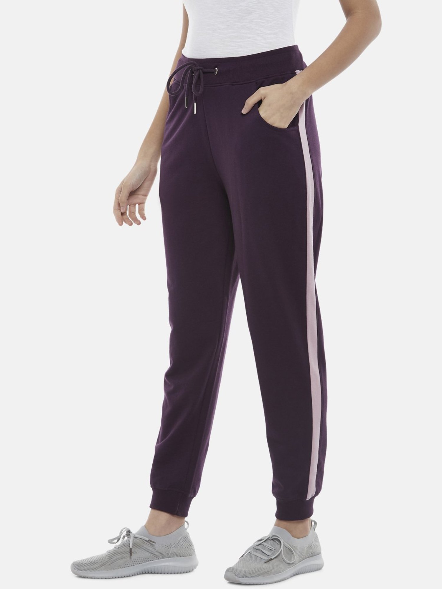 People by Pantaloons Purple Cotton Joggers