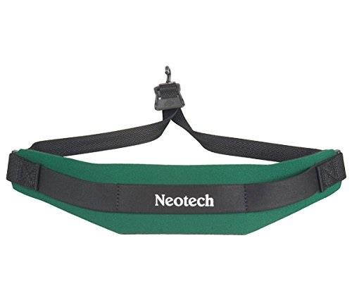 neotech soft sax, forest green, regular, metal hook saxophone strap 1919192