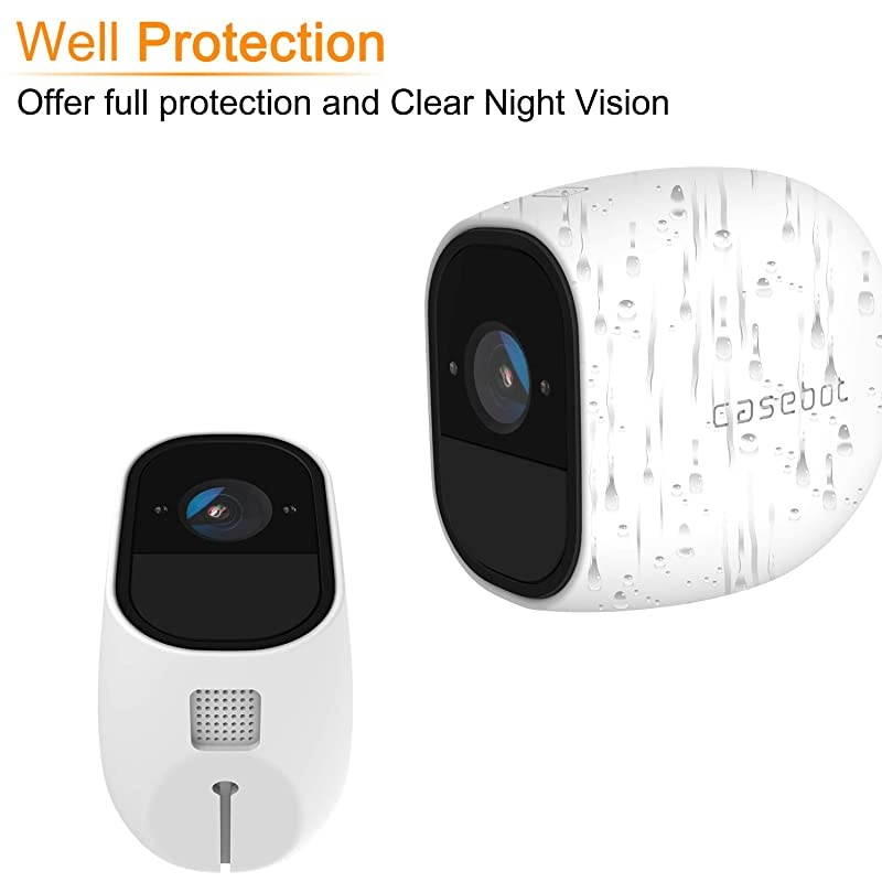 3 Pack  Case Compatible with Arlo Pro Arlo Pro 2 Smart Security 100 WireFree Cameras Protective Silicone Skin Cover for Arlo Pro Camera White