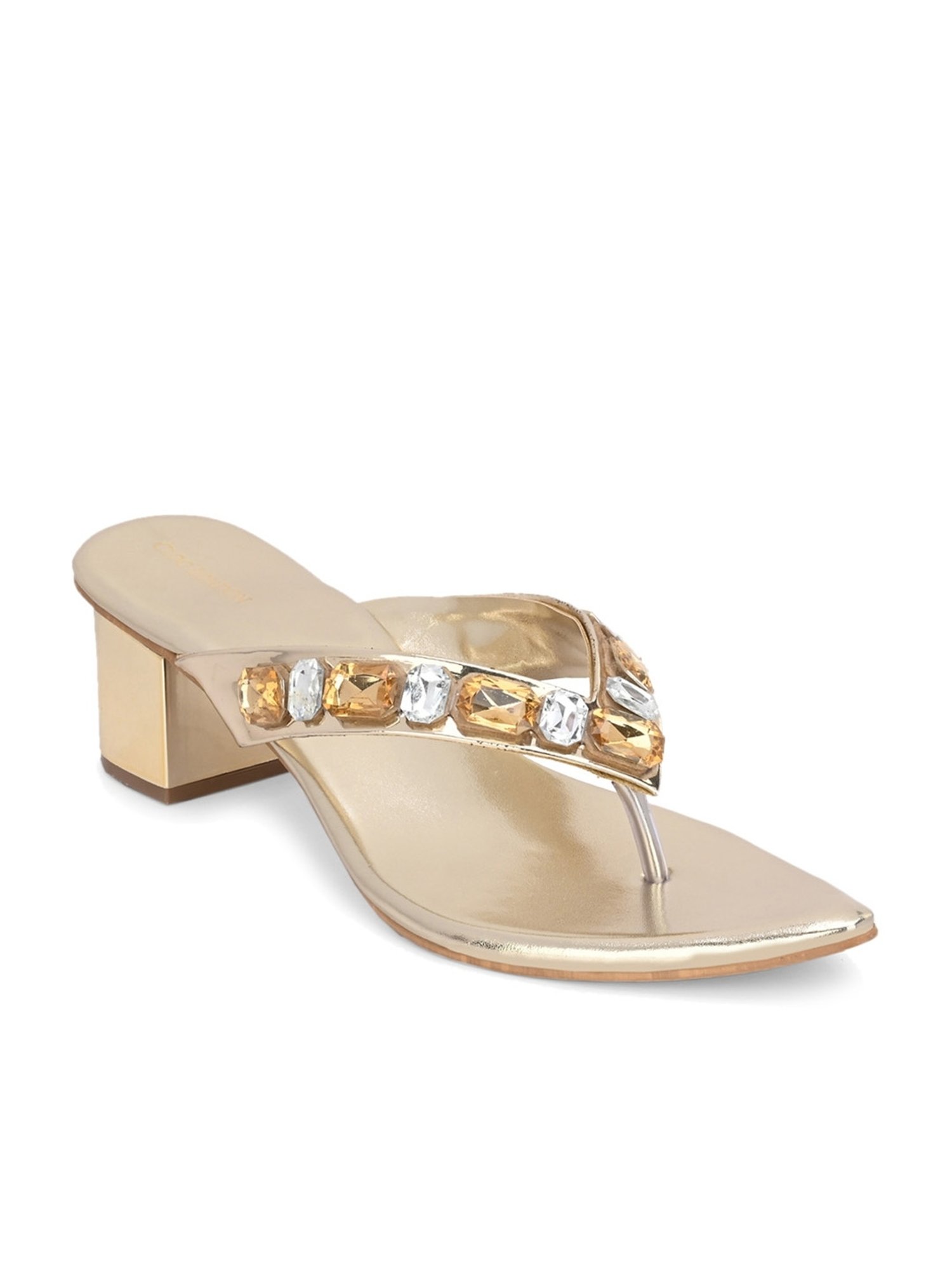 Clog London Women's Golden Thong Sandals