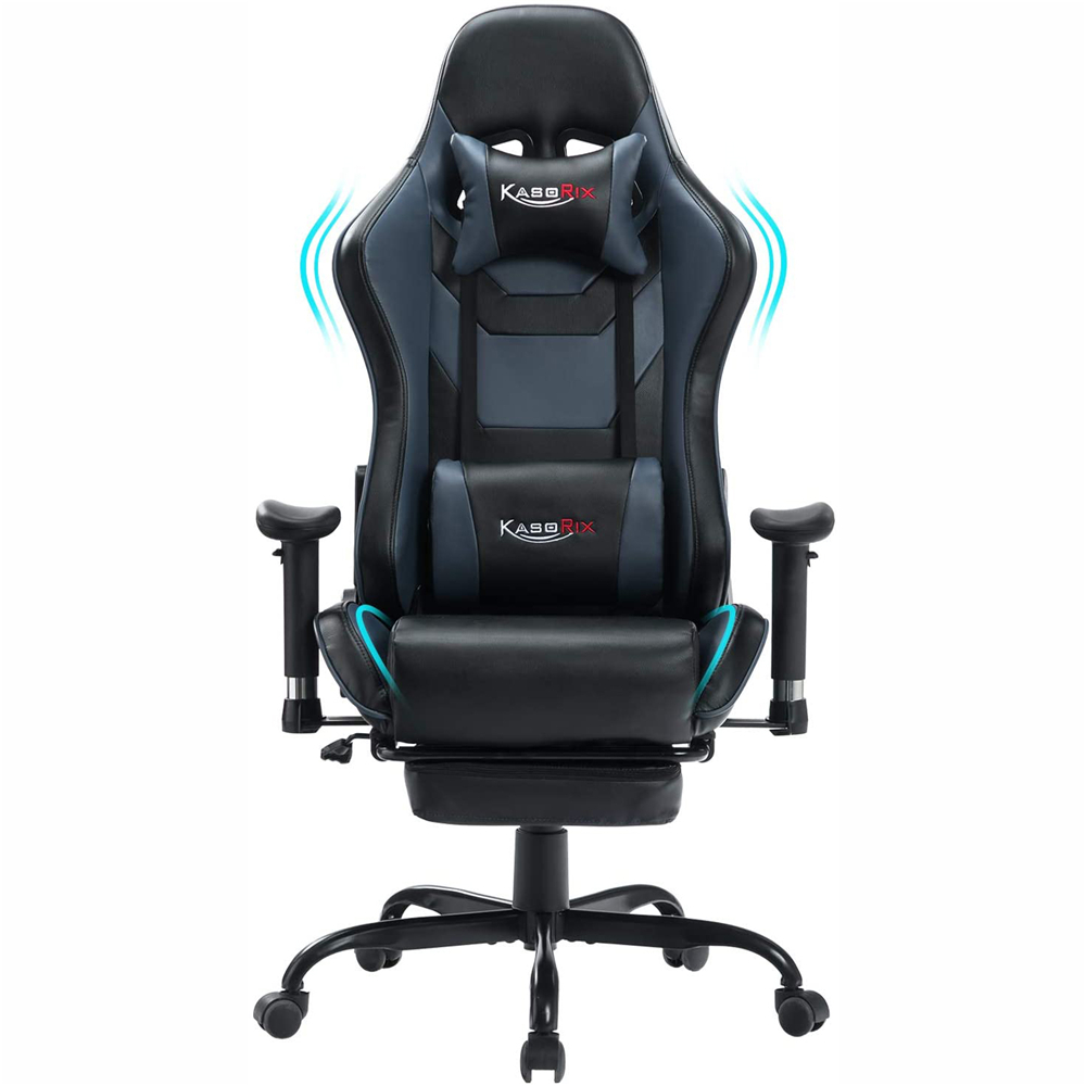 KASORIX Ergonomic Gaming Chair High Back Racing Chair with Footrest Massage Computer Gaming Chair Reclining Home Office Chair with Headrest and Lumbar Support