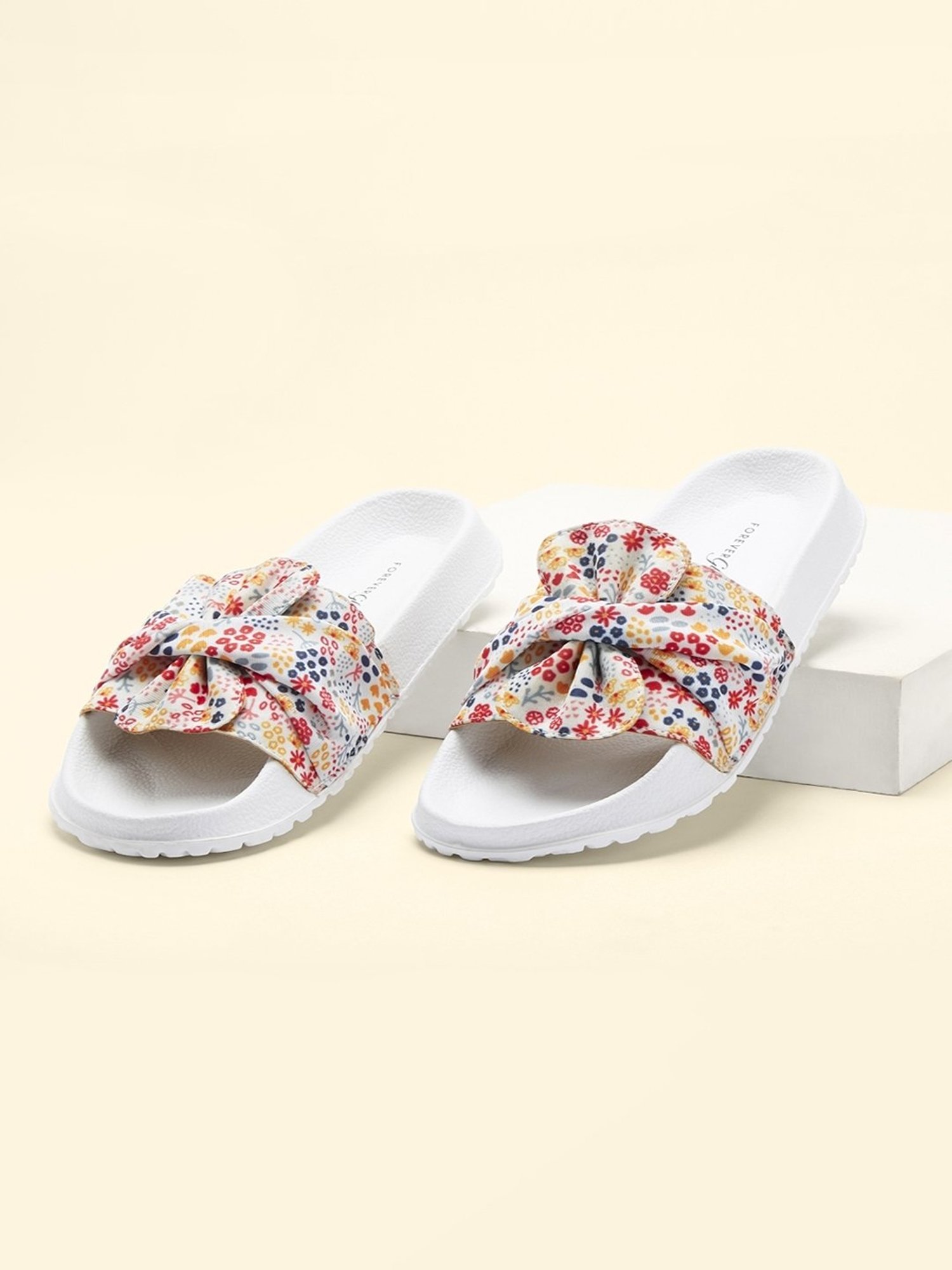 Forever Glam by Pantaloons Women's Multicolor Slides