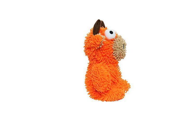 Mighty Microfiber Bull Dog Toy - Orange - M