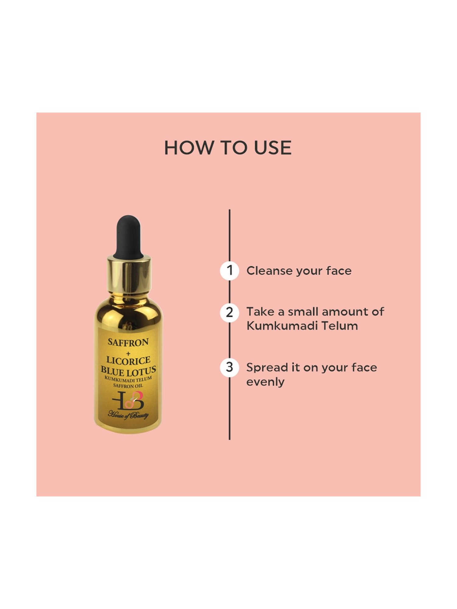 HofB- House of Beauty Kumkumadi Telum Saffron Oil - 92 gm