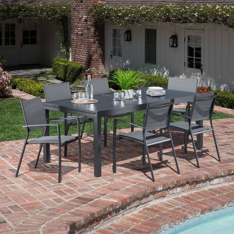 Naples 7pc Aluminum Patio Dining Set - Hanover