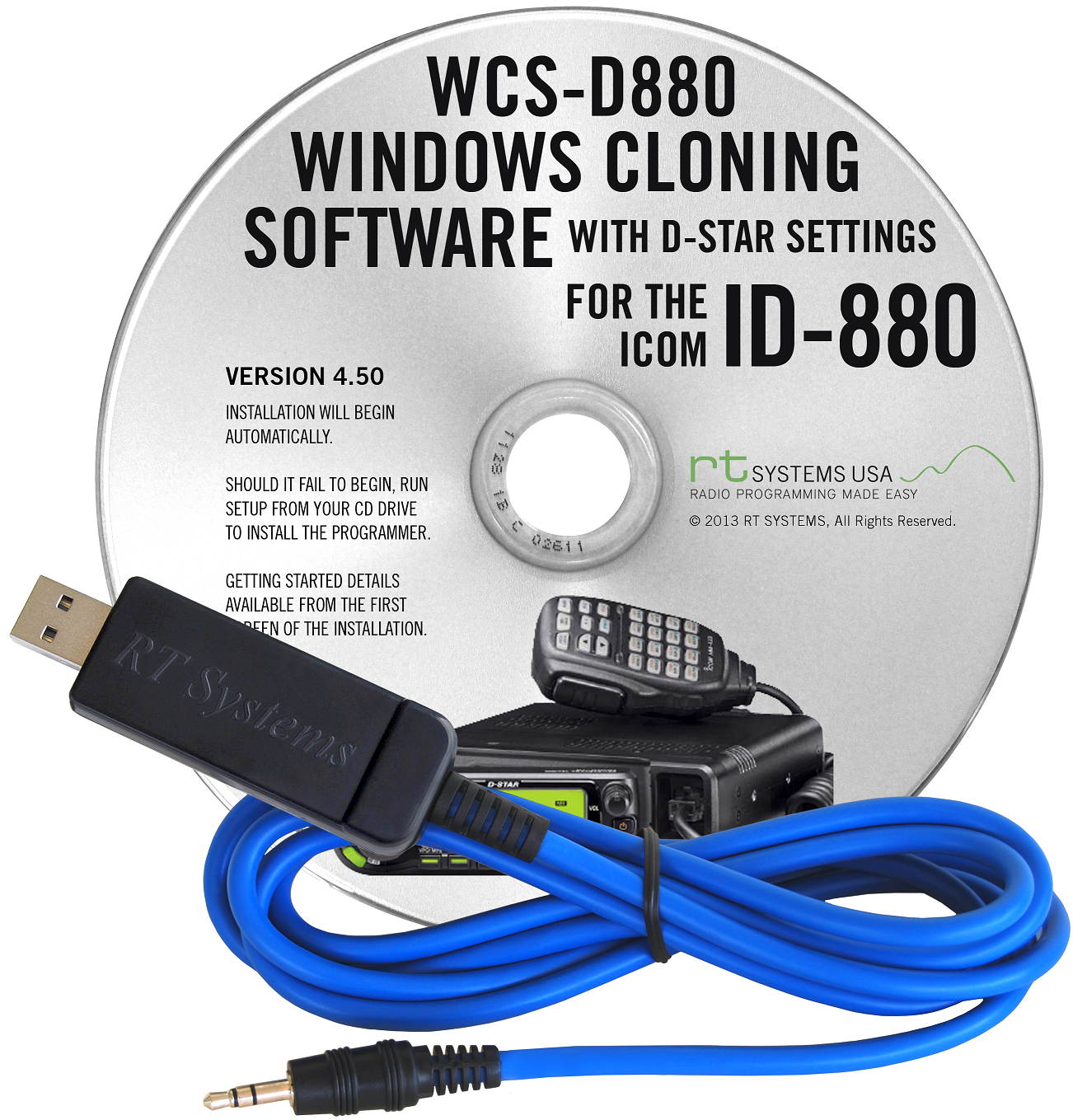 RT Systems WCSD880-USB Programming Software and USB-29A Cable for the Icom ID-880
