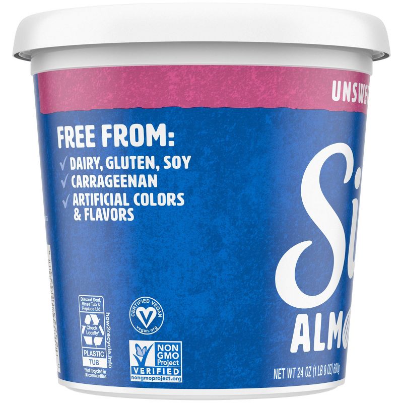 Silk Unsweetened Vanilla Almond Milk Yogurt - 24oz