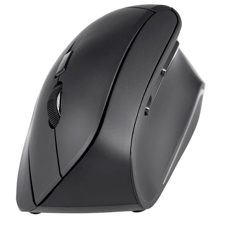 Monoprice Wireless USB Ergonomic Mouse - Semi-vertical, Optical Sensor, 3 Adjustable DPI 800/1200/1600 For Laptop, PC, Macbook - Workstream Collection