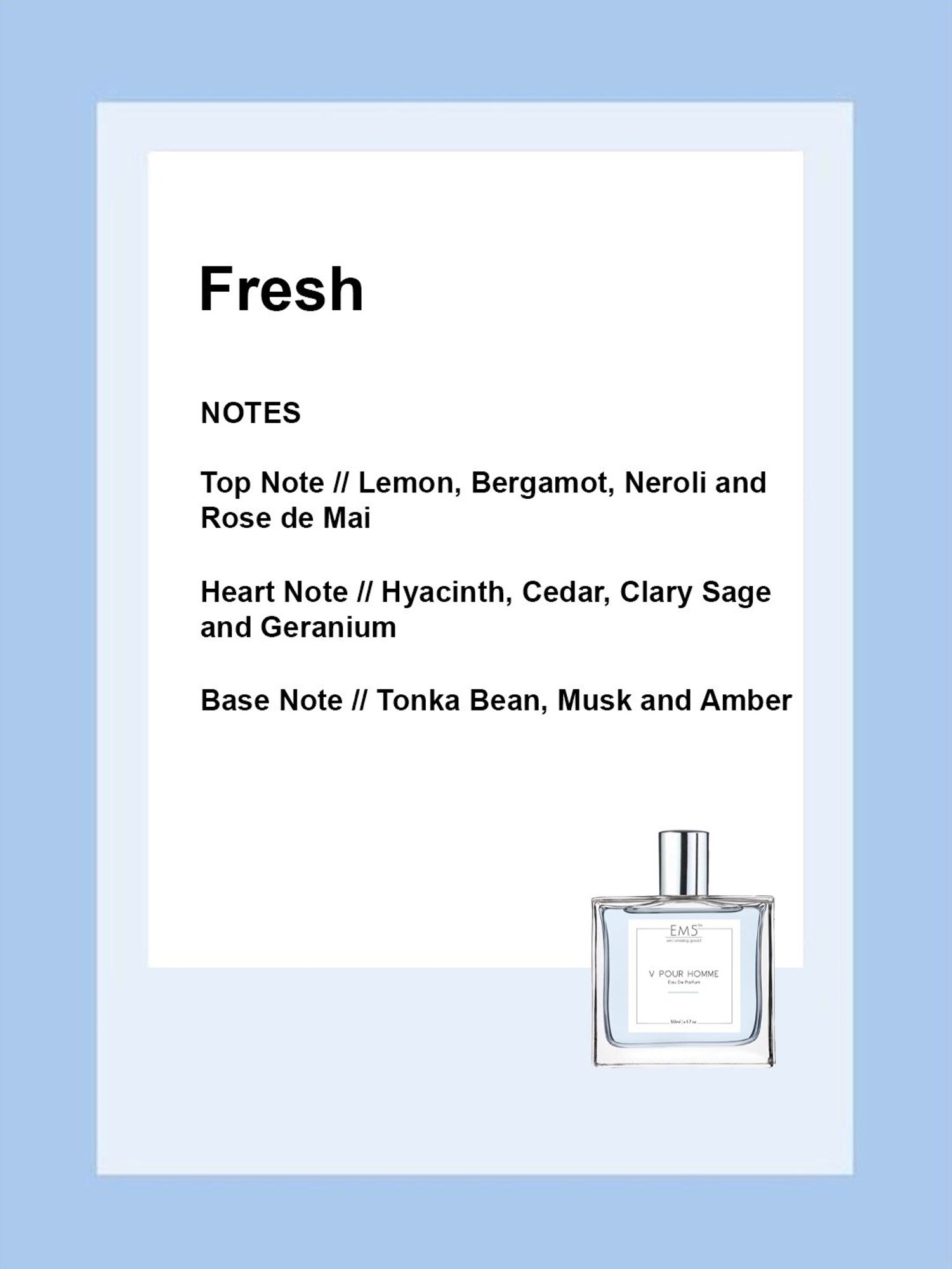 EM5 V Pour Homme Eau de Parfum for Men - 50 ml