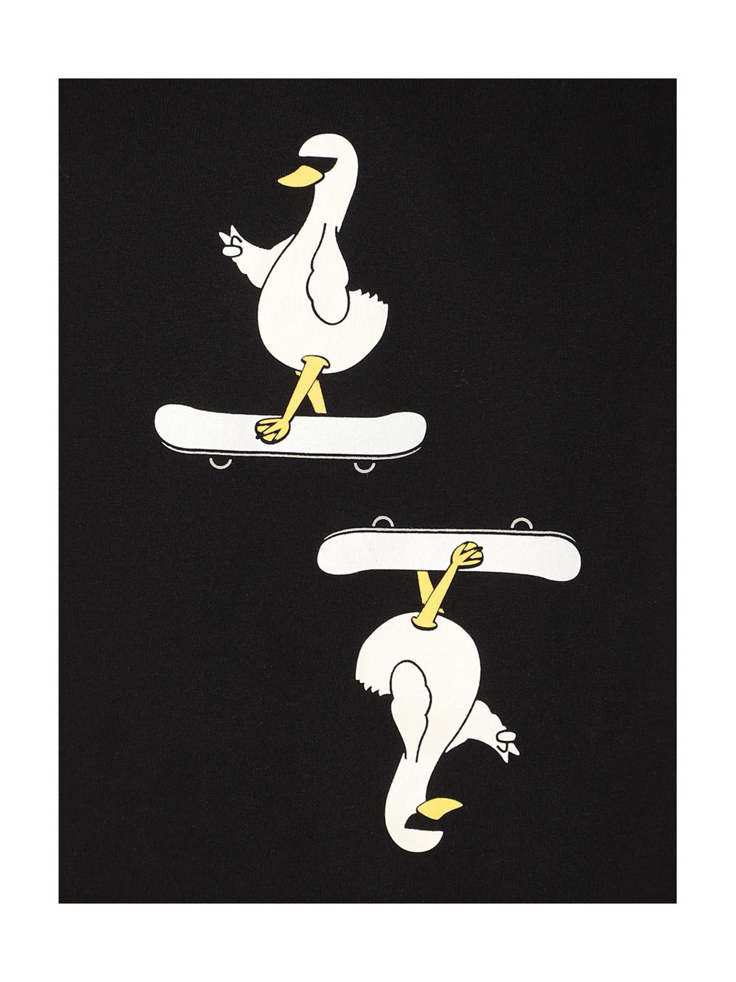 TeenTrums Boys Black Printed T-Shirt