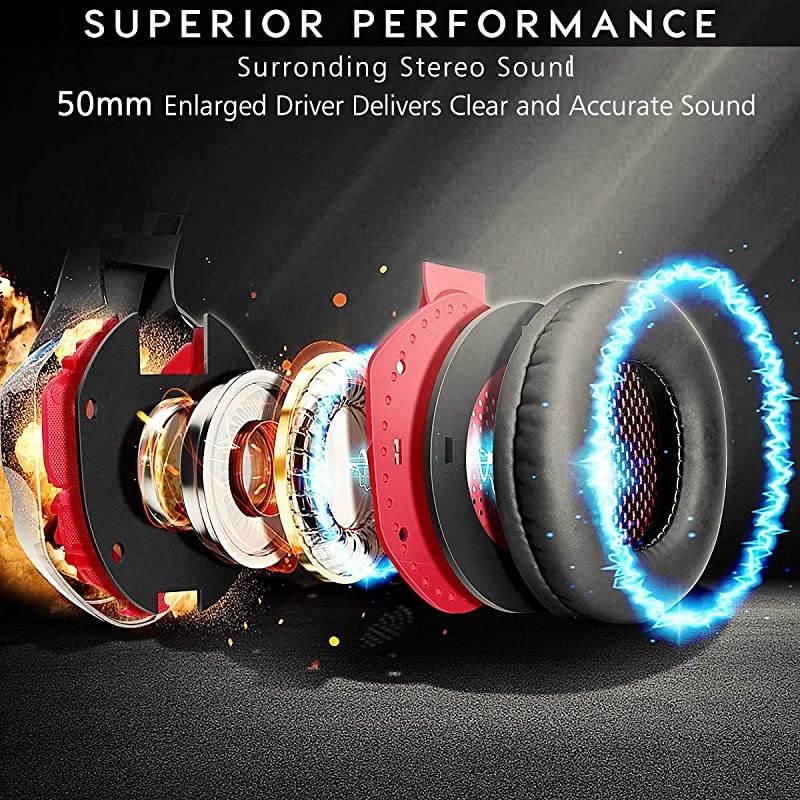 Gaming Headset for PS4 Xbox One PC NoiseIsolation Headphones with Microphone Stereo Surround Sound for Mac Laptop