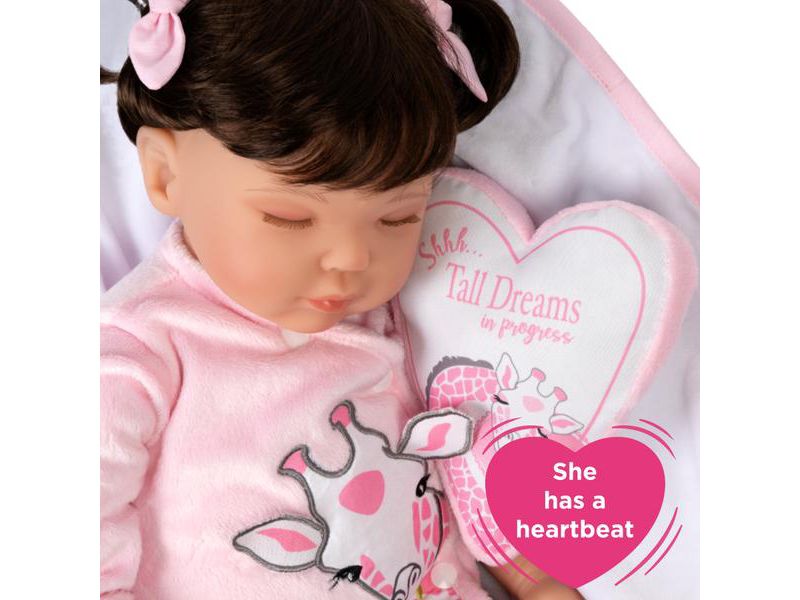 Paradise Galleries Reborn Toddler Doll with Heartbeat- Sleeping Tall Dreams, 20 inches, SoftTouch Vinyl, Weighted Body, 5-Piece Reborn Doll Set