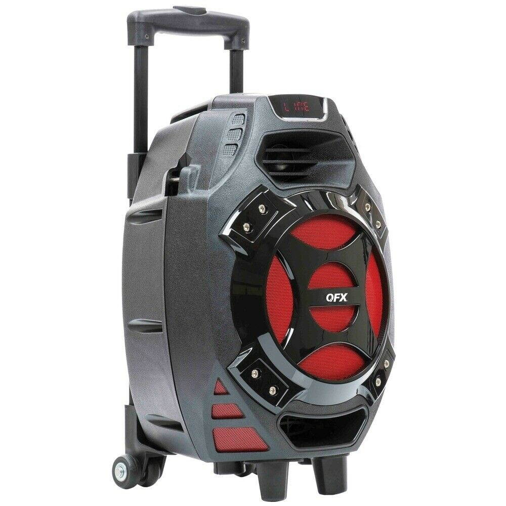 Quantum Fx Pbx-61081Bt-Red Qfx 8" Battery Powered Portable Party Speaker