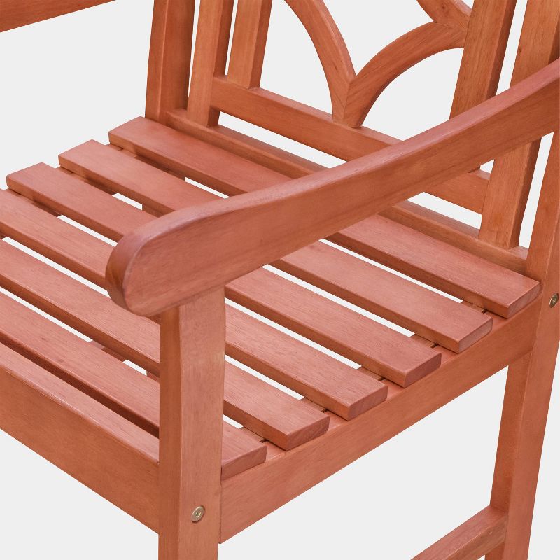 Malibu 4pc Wood Outdoor Patio Dining Set - Tan - Vifah