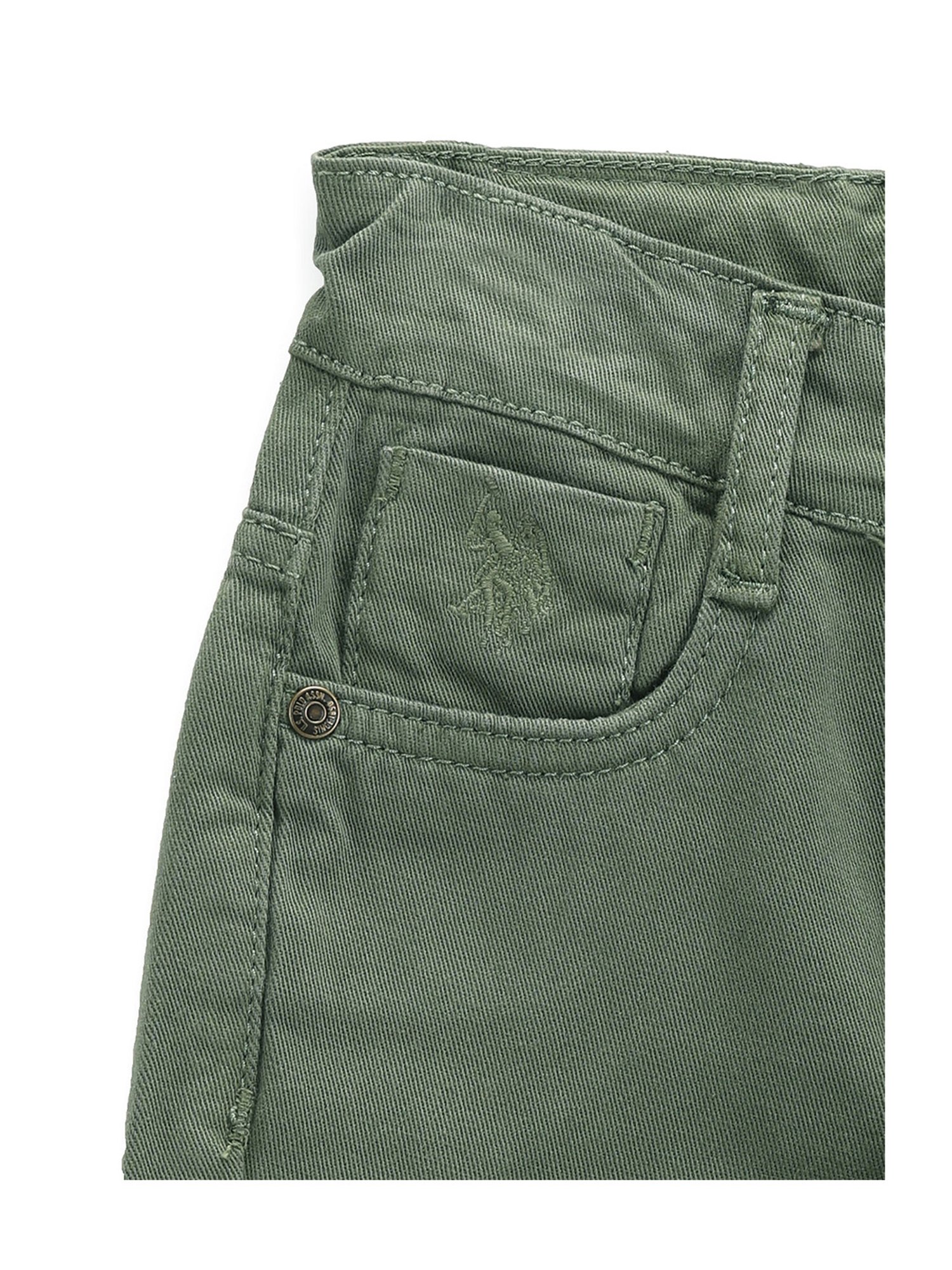 U.S. Polo Assn. Boys Green Solid Jeans