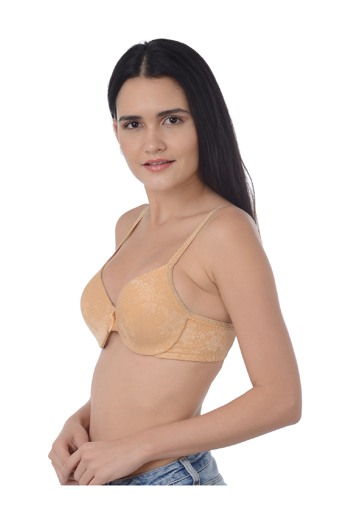Da Intimo Beige Under Wired Padded T-Shirt Bra