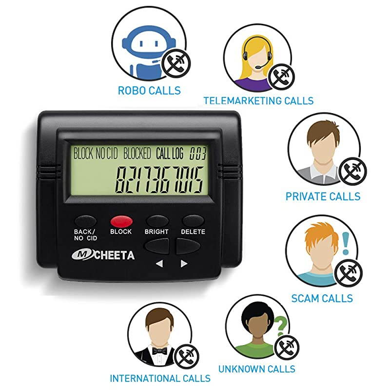 Call Blocker for Landline Phones  V4000 Premium Phones with Call Blocking One Touch Number Block Device Block Unwanted Robocalls and Nuisance Calls