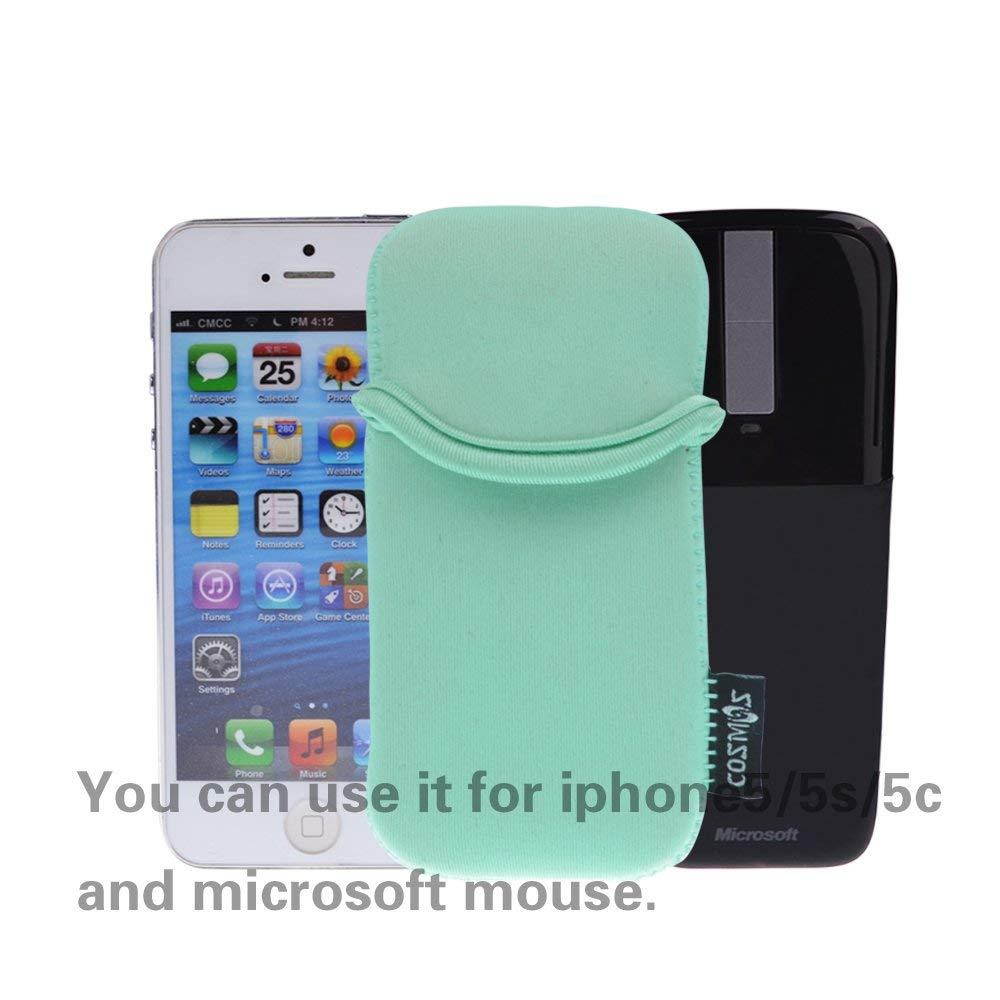 Cosmos Robin Egg Blue Neoprene Carrying Protection Sleeve Bag Pouch Cover for Microsoft Arc Touch Mouse