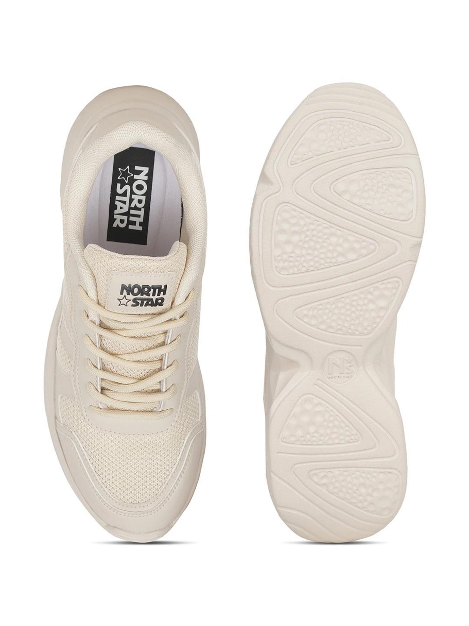 North Star by Bata Women's AOON Beige Sneakers