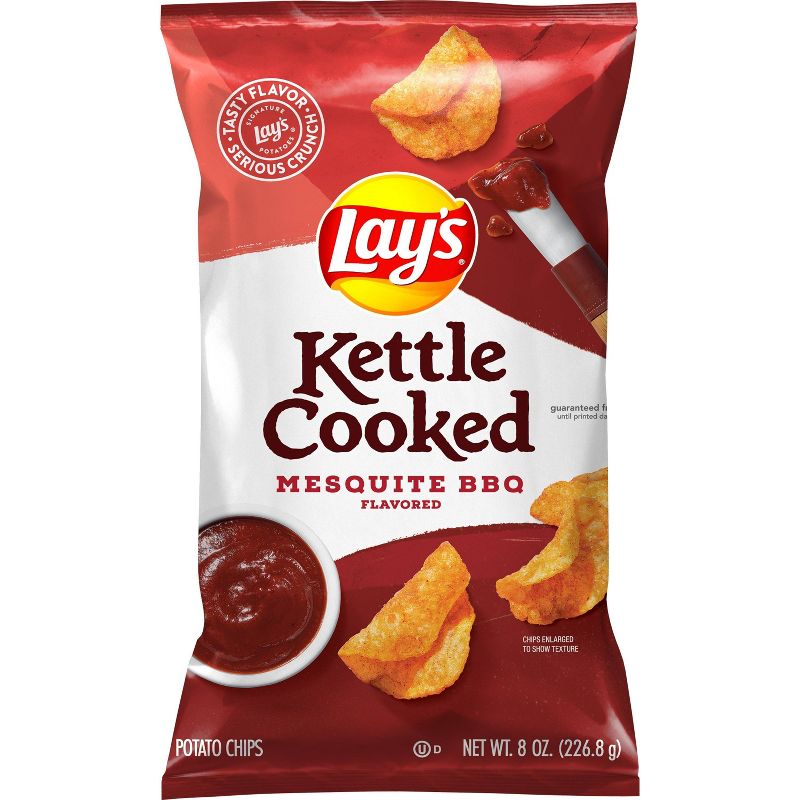 Lay's Mesquite BBQ Flavored Kettle Cooked Potato Chips - 8oz