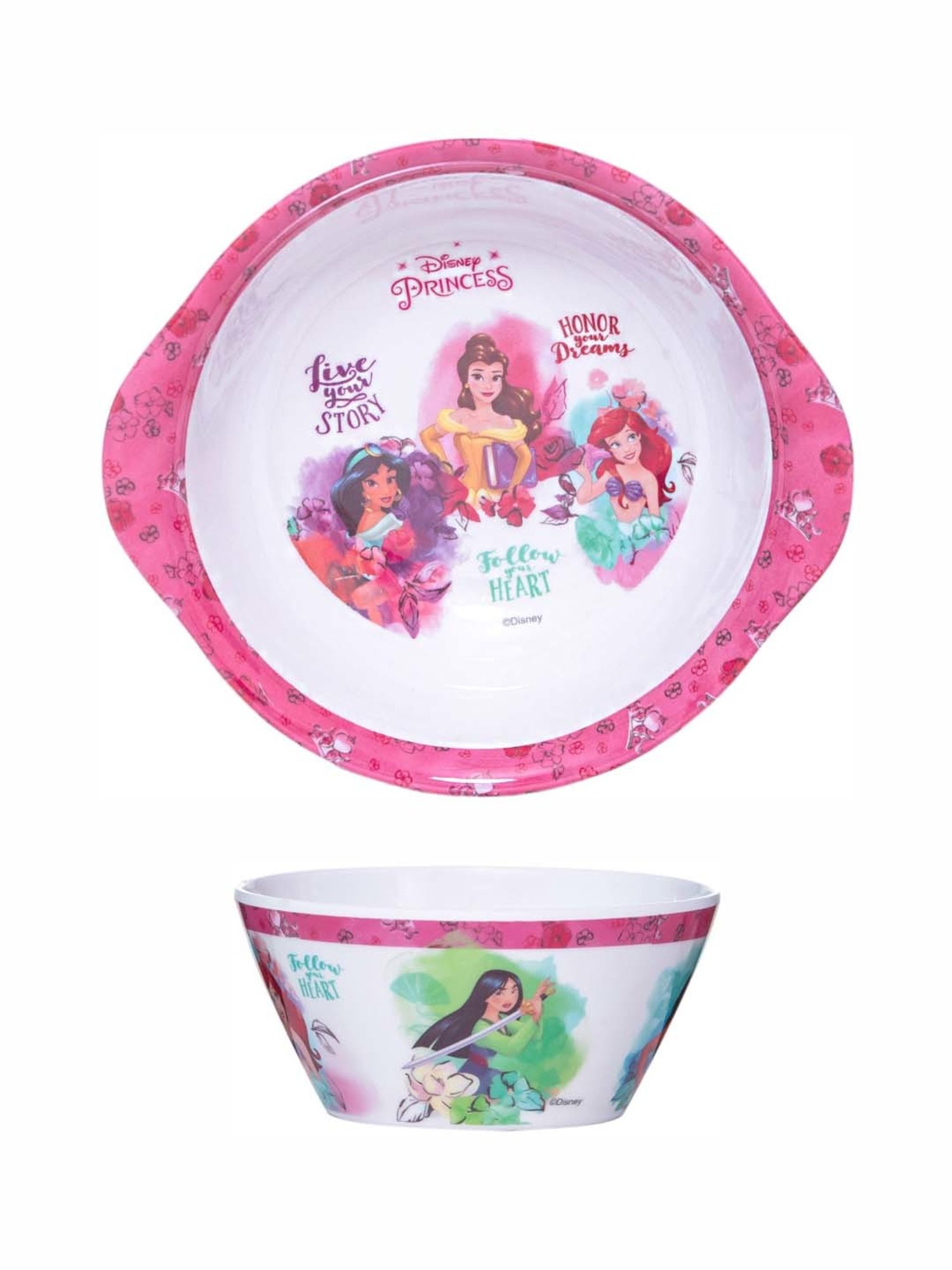Servewell Princess Melamine Bowl With Handle - Set of 2