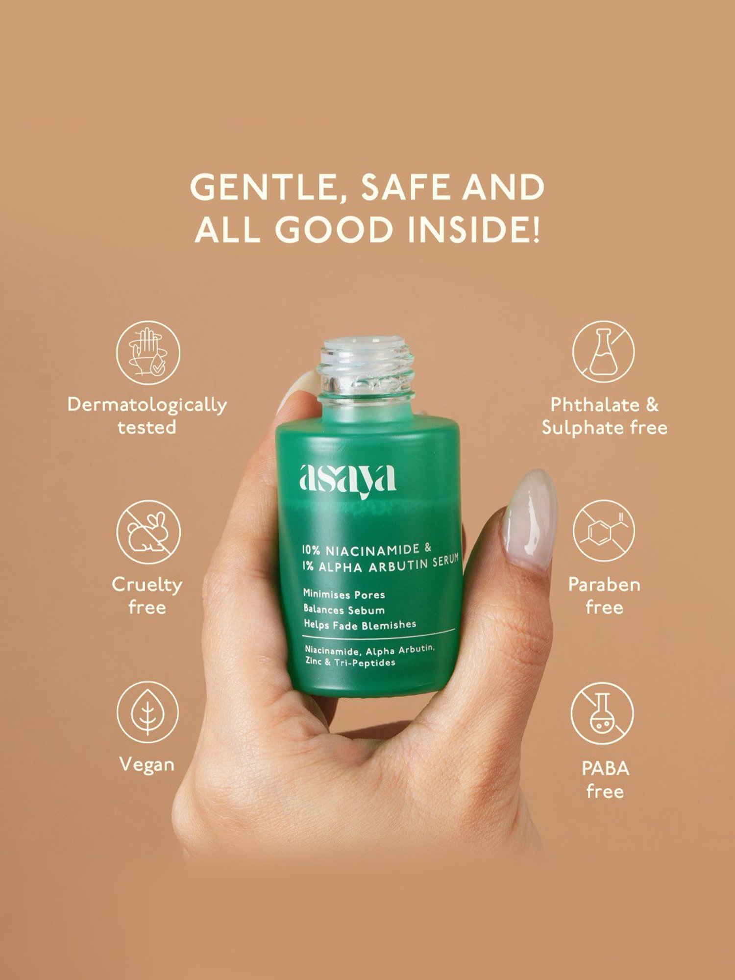 Asaya 10% Niacinamide & 1% Alpha Arbutin Serum - 30 ml