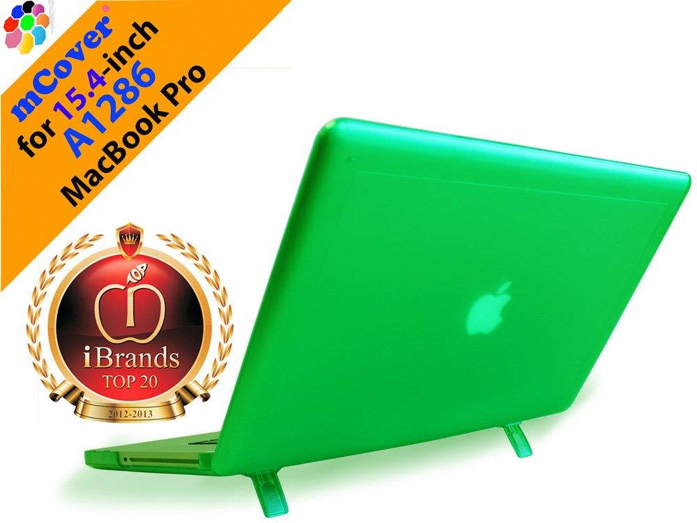 mCover Green Hard Shell Case with FREE keyboard cover for 15-inch A1286 Aluminum Unibody MacBook Pro (15.4" regular display, Black keys)