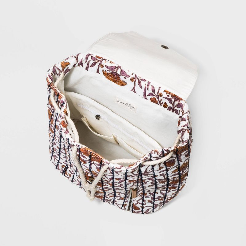 Floral Print Magnetic Closure Soft Flap Backpack - Universal Thread™