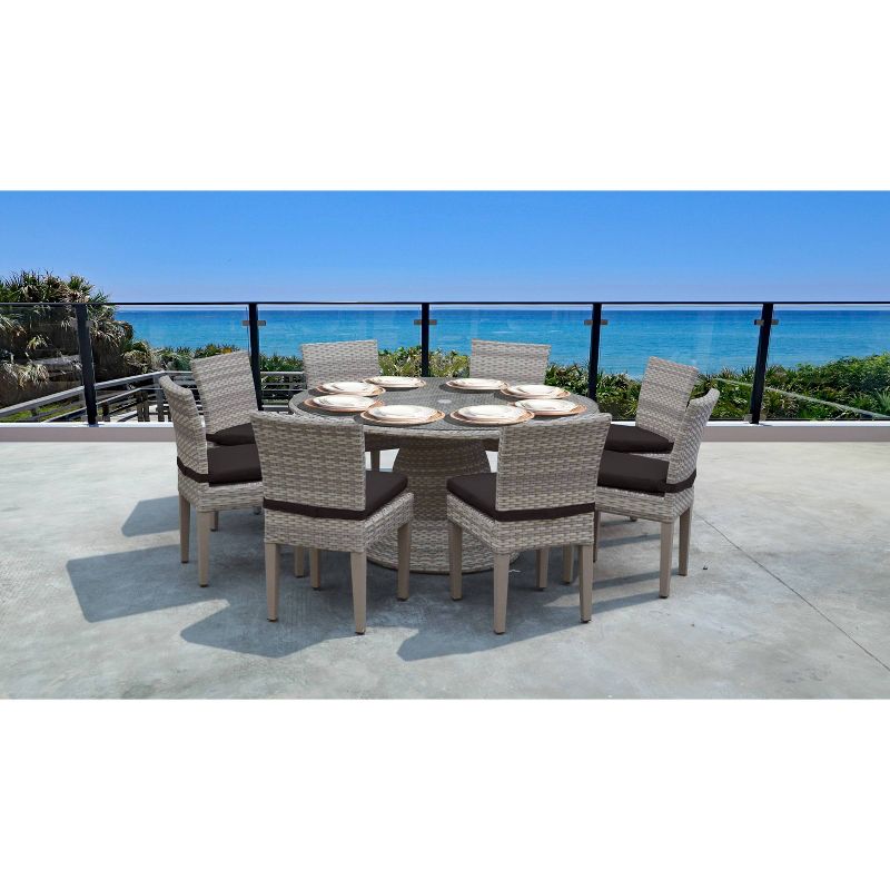 Fairmont 9pc Patio Dining Set - Black - TK Classics