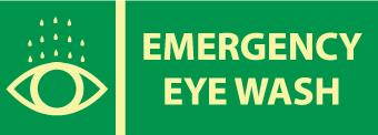 NMC GL303P-EMERGENCY EYE WASH, 5X14, PS GLOW (1 EACH)