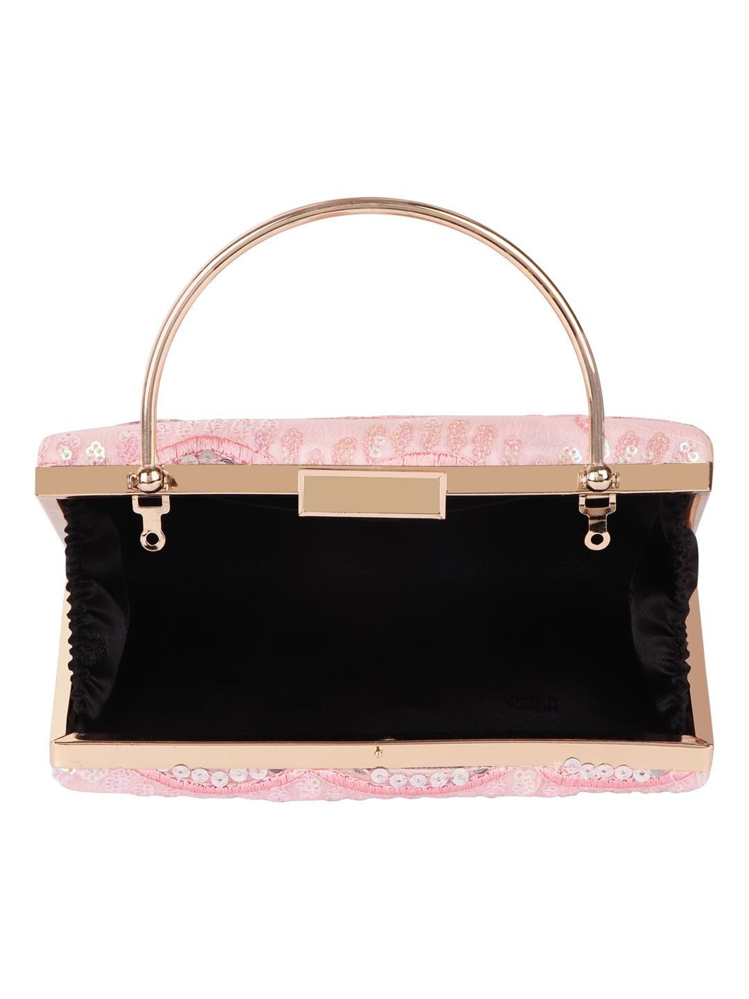 Horra Light Pink Embellished Clutch